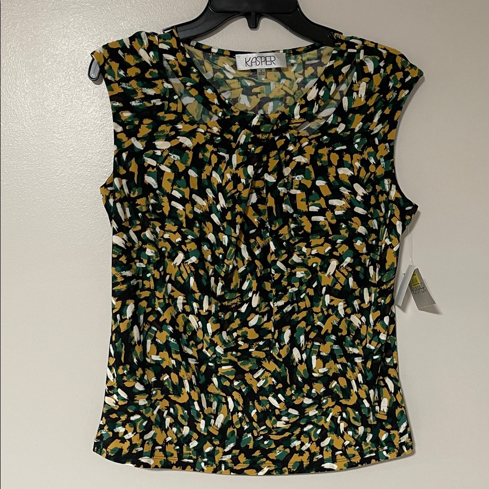 Kasper Women's Multicolor Sleeveless Blouse size S NWT